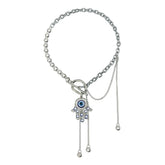 European and American Style Tassel Bold Necklaces for Girls Trendy Eyes Stylish Jewelry for Women Ladies Accessories Wholesale