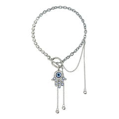 European and American Style Tassel Bold Necklaces for Girls Trendy Eyes Stylish Jewelry for Women Ladies Accessories Wholesale