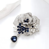 Fashion Rhinestone Glitter Sparking Brooches for Girls Sweet Elegant Pins Jewelry for Women Ladies Accessories Wholesale Chic