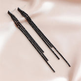 Fashion Simple Spicy Elegant Tassel Luxury Drop Earrings for Girls Glamorous Parties Jewellry for Women Ladies Accessories