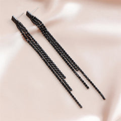 Fashion Simple Spicy Elegant Tassel Luxury Drop Earrings for Girls Glamorous Parties Jewellry for Women Ladies Accessories