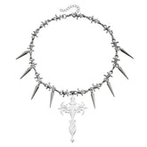 Fashion Y2K Punk Cross Glamorous Luxury Necklaces for Girls Sweet Spicy Stylish Jewelry for Women Ladies Accessories Wholesale