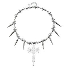Fashion Y2K Punk Cross Glamorous Luxury Necklaces for Girls Sweet Spicy Stylish Jewelry for Women Ladies Accessories Wholesale