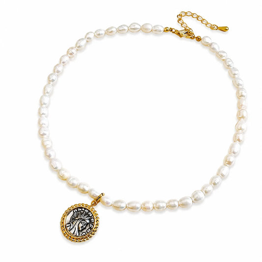 Fashion Freshwater Pearl S925 Silver 18K Gold Plated Jewelry Sets for Girls Necklaces Earrings for Women Ladies Wholesale Bulk