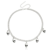 Fashion Skeleton Skull Gothic Punk Style Necklaces for Girls Trendy Halloween Spicy Jewelry for Women Ladies Accessories Chic