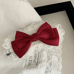 Fashion Bowknot Lace Sweet Cute Hair Clips for Girls Elegant Princess Style Banana Clips for Women Ladies Hair Accessories