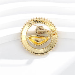 Fashion Glitter Sparking Rhinestone Swan Animals Brooches for Girls Elegant Graceful Pins Jewelry for Women Ladies Accessories
