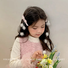 Fashion Sweet Bowknot Heart Shaped Hair Clips for Baby Girls Cute Kawaii Princess Alligators for Kids Children Hair Accessories