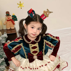 2025 Christmas Gift Snow Man Sweet Cute Hair Clips for Baby Girls Fashion Kawaii Alligators for Kids Children Hair Accessories