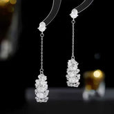 Luxury Refined Dainty Elegant Drop Earrings for Girs Sweet Bowknot Elegant Jewelry Imitation Pearl for Women Ladies Accessories