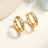 Simple Classic Minimalistic Fashion Trendy Glitter Hoop Earrings for Girls Sweet Elegant Jewelry for Women Ladies Accessories