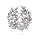 Fashion Glitter Sparkle Elegant Imitation Pearl Brooches for Girls Sweet Cute Pins Jewelry for Women Ladies Accessories Chic