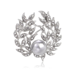 Fashion Glitter Sparkle Elegant Imitation Pearl Brooches for Girls Sweet Cute Pins Jewelry for Women Ladies Accessories Chic