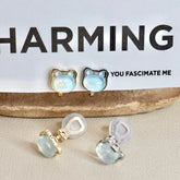 Cute Fashion Animals Bear Luxury Clip on Earrings for Girls Imitation Pearl Refined Jewelry for Women Ladies Accessories Chic