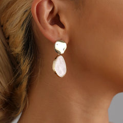 Fashion Bold Simple Minimalistic Elegant Drop Earrings for Girls Vintage Retro Glamorous Jewelry for Women Ladies Accessories
