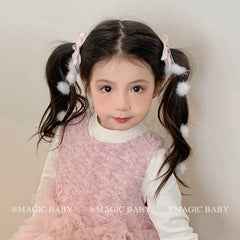 Fashion Sweet Bowknot Heart Shaped Hair Clips for Baby Girls Cute Kawaii Princess Alligators for Kids Children Hair Accessories