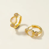 Fashion Simple Heat Shaped Glitter Hoop Earrings for Girls Elegant Dianty Jewelry for Women Ladies Accessories Chinese Supplier