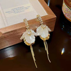 Women Imitation Pearl Tassel Decorative Drop Earring Elegant Glamorous Fashion High Quality Bulk Jewelry Accessories for Causal