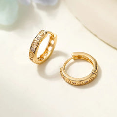 Simple Classic Minimalistic Fashion Trendy Glitter Hoop Earrings for Girls Sweet Elegant Jewelry for Women Ladies Accessories