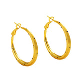 Korean Women's Hoop Earrings Solid Color Circle Polka Dot Brushed Earrings High-end Minimalist Chic Style Elegent Earring Bulk