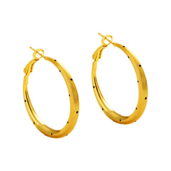 Korean Women's Hoop Earrings Solid Color Circle Polka Dot Brushed Earrings High-end Minimalist Chic Style Elegent Earring Bulk