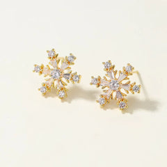 Elegant Trendy Flower Floral Glitter Bowknot Stud Earrings for Girls Sweet Elegant Glamorous Charms Jewelry for Women Ladies