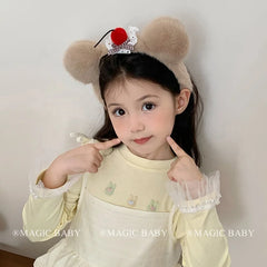 Cute Sweet Fluffy Animals Bear Ear Head Band for Baby Girls Fashion Kawaii Fruit Hairband for Kids Children Hair Accessories