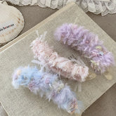 Women Winter Autumn Fluffy Hot Sale Banana Clips Fashion Sweet Trendy Elegant Wholesale in Stock Hair Clips Accessory for Daily