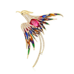 Fashion Birds Sweet Elegant New Design Brooches for Girls Glamorous Pins Jewelry for Women Ladies Accessories Wholesale Chic