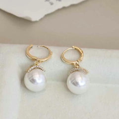 Fashion Simple Imitation Pearl Sweet ELegant Drop Earrings for Girls Sweet Glamorous Jewelry for Women Ladies Accessories