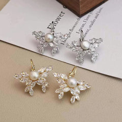Luxury Butterfly Elegant Sweet Butterfly Bowknot Drop Earrings for Girls Glamorous Imitation Pearl Jewelry for Women Accessories