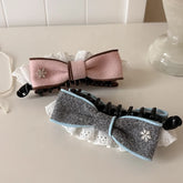 Women's Sweet Hair Clip Bowknot Lace Banana Clips High-end Fashion Cute Elegant Hair Clips for Girl Wholesale Hair Accessories