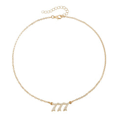 Simple Fashion Numbers Trendy 7 Necklaces for Girls Glamorous Charms Jewellry for Women Ladies Accessories Chinese Supplier