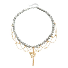 Fashion Y2K Heart Shaped Layered Wearing Necklaces for Girls Sweet Spicy Jewelry for Women Ladies Accessories Chinese Supplirt