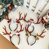 Christmas Children Head Bands Sweet Cute Cartoon Large Deer Hairbands for Baby Girls Wholesales New Christmas Hair Accessories