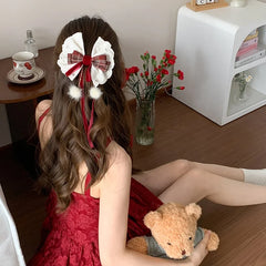 Fashion Bowknot Ribbon Bowknot Hair Clips for Girls Cute Elegant Sweet Barrettes for Women Ladies Hair Accessories in Stock