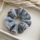 Fashion Elegant Simple Solid Color Scrunchies Minimalistic Hair Ties for Women Ladies Hair Accessories Chic Chinese Supplier