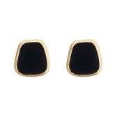 Women's Fashionable Flocking Earrings Studs Irregular Square S925 Silver Needle Retro Elegant High-end Ear Accessories Winter