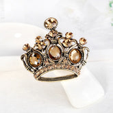 Fashion Glitter Rhinestone Elegant Crown Brooches for Girls Sparking Pins Jewelry for Women Ladies Accessories Wholesale Sweet