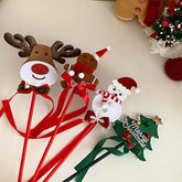 2025 Christmas Tree Snow Man Reinderr Sticks for Baby Girls Fashion Playful Hair Accessories for Kids Children Chinese Supplier