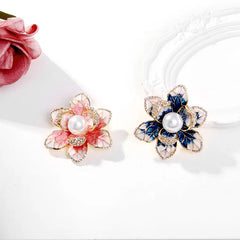 Fashion Sweet Elegant Flowers Floral Brooches for Girls Refined Elegant Pins Jewelry for Women Ladies Accessories Hot Sale