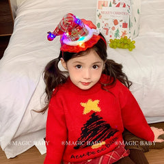 2025 Christmas Tree Santa Claws Hat Hair Band for Baby Girls Fashion Sweet Head Band for Kids Children Hair Accessories in Stock