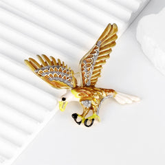 Fashion Animals Eagle Bird Brooches for Girls Stylish Glamorous Trendy Pins Jewelry for Women Ladies Accessories New Design