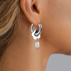 European and American Style Glitter Heart Sweet Drop Earrings for Girls Dainty Trendy Jewellry for Women Ladies Accessories