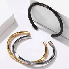 Female Unisex Stylish Cuff Bracelet Simple Classic Glaze Surface Trendy Bangles Fashion Jewelry Women's Accessories Wholesale