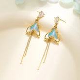 Fashion Rhinestone Glitter Luxurious Drop Earrings for Girls Elegant Tassels Sparkle Jewelry for Women Ladies Accessories Chic
