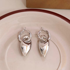 Fashion Heart Shaped Designer Minimalistic Classic Simple Hoop Earrings for Girls Elegant Jewelry for Women Ladies Accessories