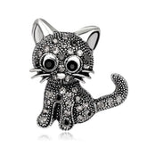 Fashion Glitter Dainty Glitter Cats Brooches for Girls Animals Cute Pins Jewelry for Women Ladies Accessories Chinese Supplier