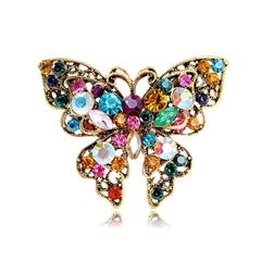 Butterfly Fashion Color Glitter Sparkle Sweet Brooches for Girls Trendy Stylish Jewelry for Women Ladies Accessories Wholesale