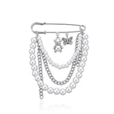 Dainty Fashion Imitation Pearl Refined Brooches for Girls Cute Trendy Art Deco Jewellry for Women Ladies Accessories Wholesale